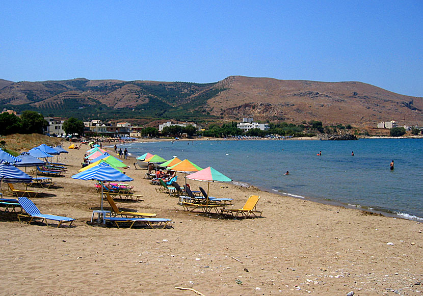 The best beaches near Chania in Crete.  Kissamos beach.