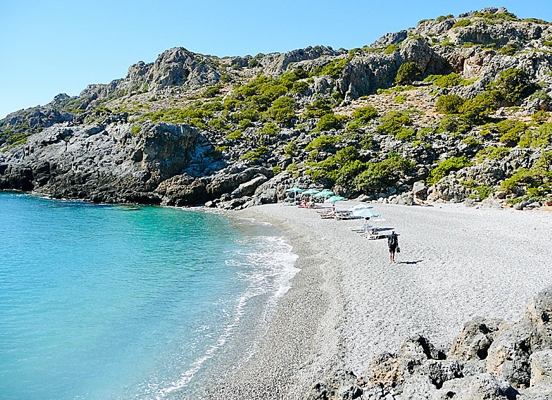 Krios nudist beach west of Paleochora in southern Crete.