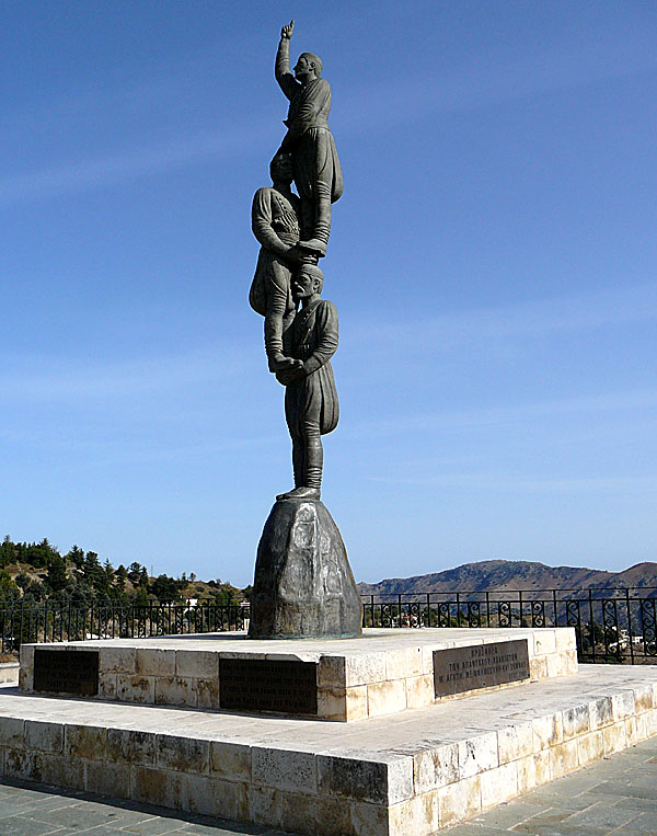 The strange war monument in Lakki. Crete.