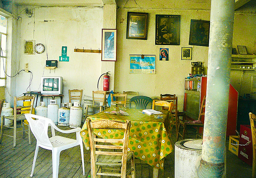 Old cafes in the mountain villages of Crete.