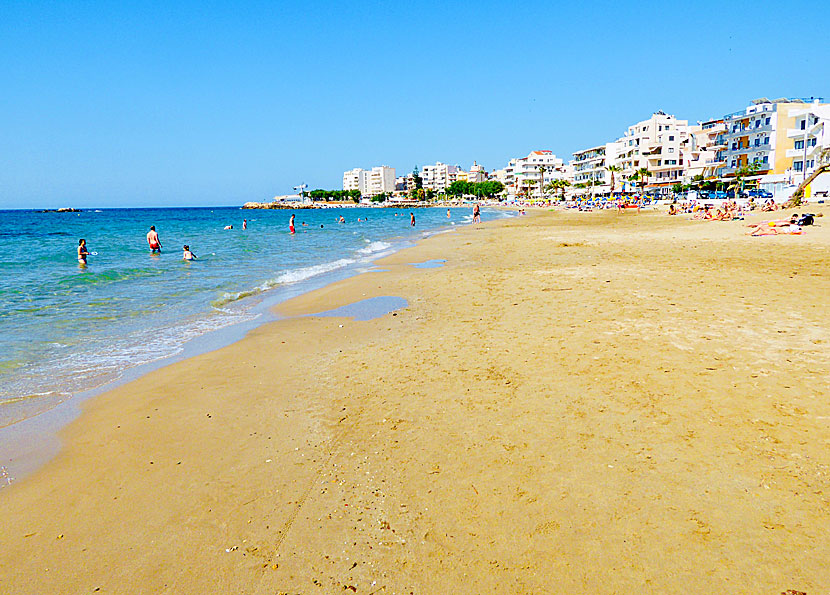 The best beaches near Chania in Crete.  Nea Chora beach.