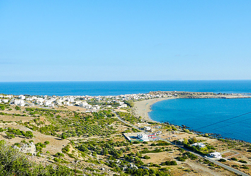 The sandy beach in Paleochora.