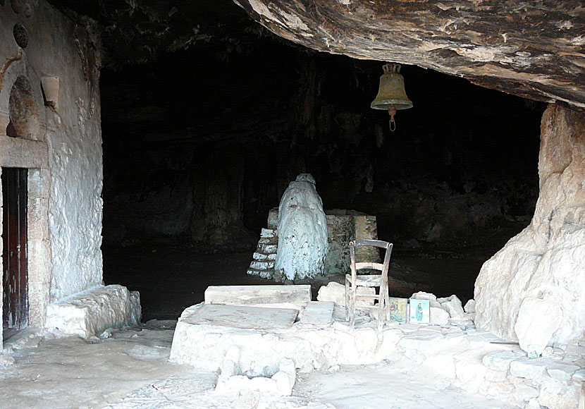 Cave of Panagia Arkoudiotissa. Crete. Akrotiri.