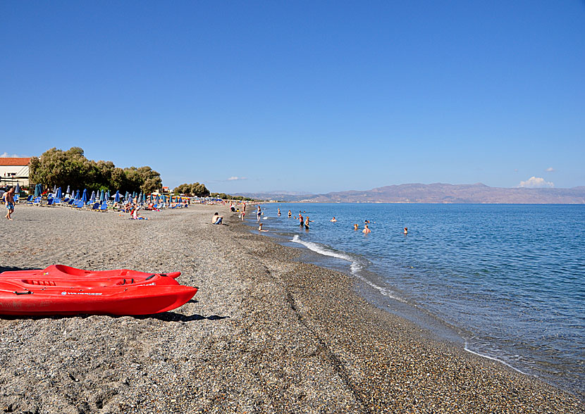 The best beaches near Chania in Crete.  Platanias beach.