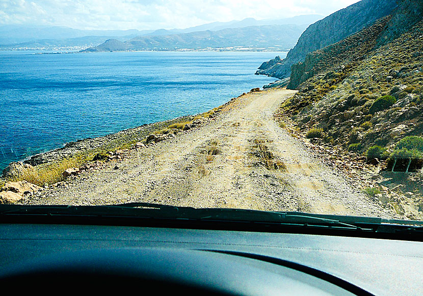 I do not recommend driving the road to Balos in Crete.