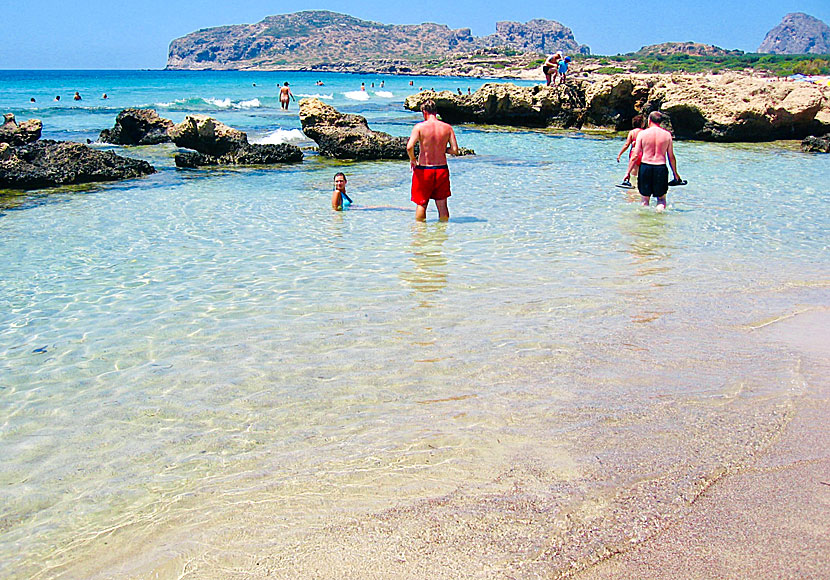 Snorkeling at Falassarna beach in western Crete.