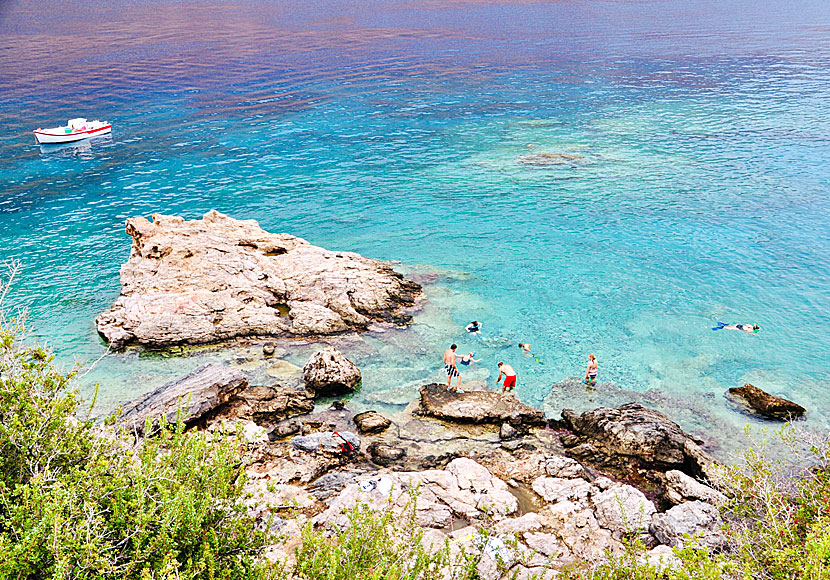 Good snorkeling in Loutro in southern Crete.