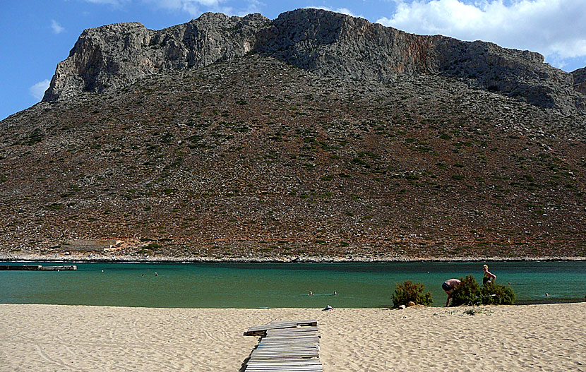 Stavros beach where Zorba and Basil danced into the history of film in Crete.