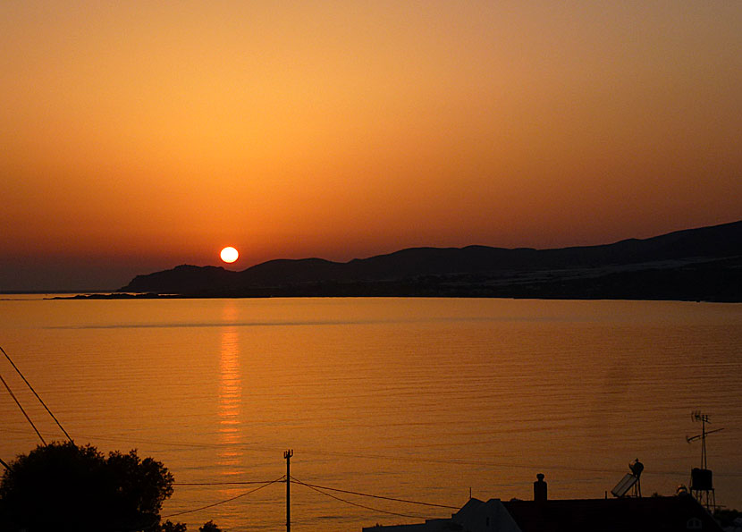 The sunset in Paleochora.