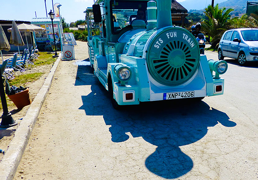 The Little Fun Train in Agia Marina on Crete.