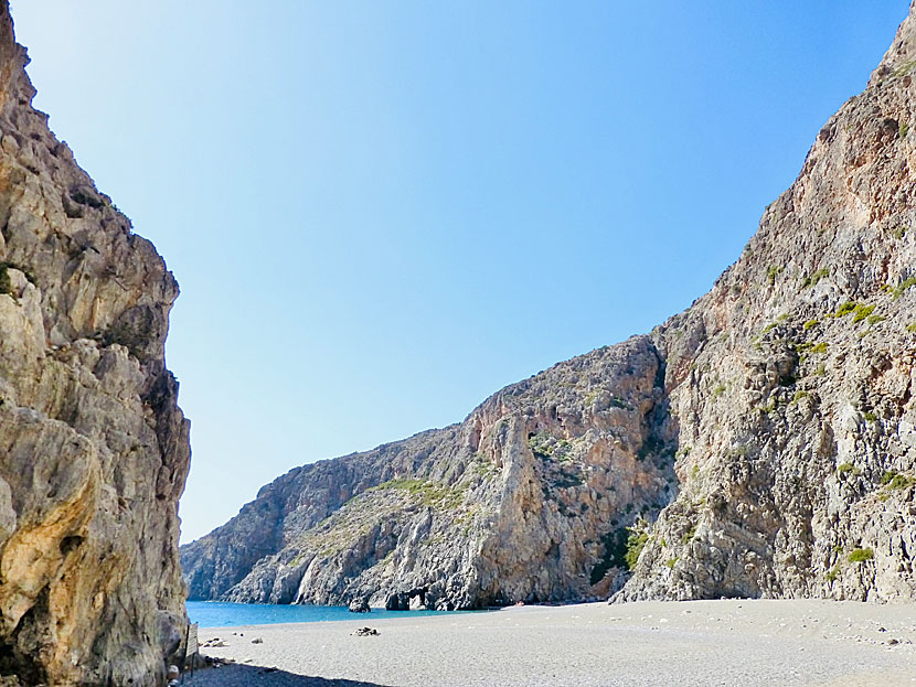 After a walk of between 40-60 minutes, you will reach Agiofarago beach south of Zaros in southern Crete.