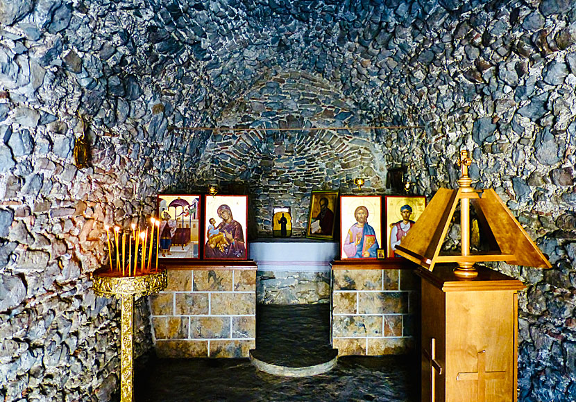 Icons in Agios Ioannis church in Rouvas Gorge in Crete.