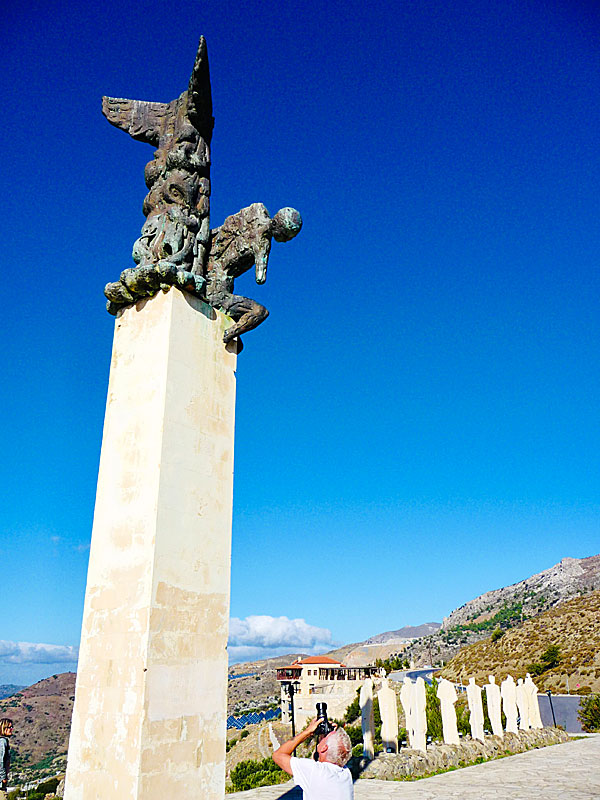 Pictures from The Holocaust of Viannos monument in the village of Amiras in Crete.