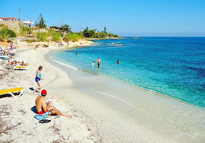 Child-friendly sandy beaches near Hersonissos, Analipsi and Anissaras in eastern Crete.