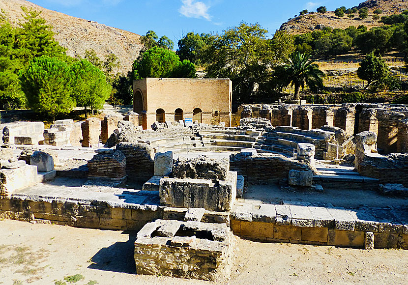 The theatre Odeon in Crete where the law code of Gortyn was discovered in 1884.