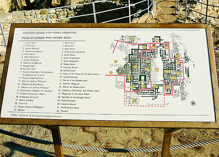 Map of the Minoan palace of Knossos.