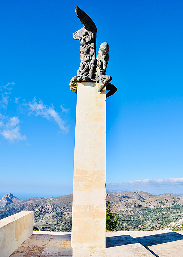 War memorial in the village of Amiras in Crete.