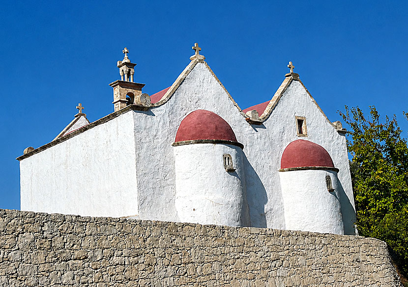 The two-aisled church of Agia Ekaterini and Panagia in Etia.