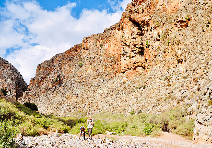 Hike in the gorges of Crete in Greece.