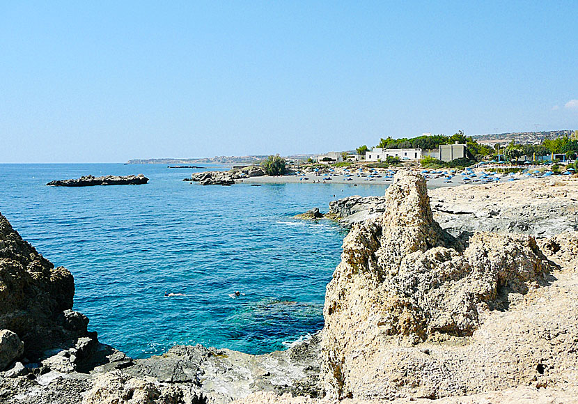 Ferma and Kakkos beaches in southern Crete are suitable for those who enjoy snorkeling.