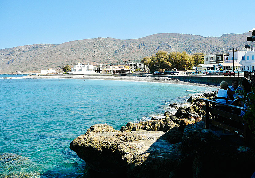 The small coastal village of Milatos and beach located south of Milatos cave in Crete.