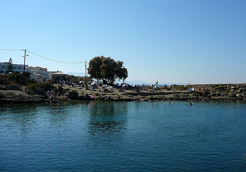 Bathing place with rocks in Sissi.  Crete.