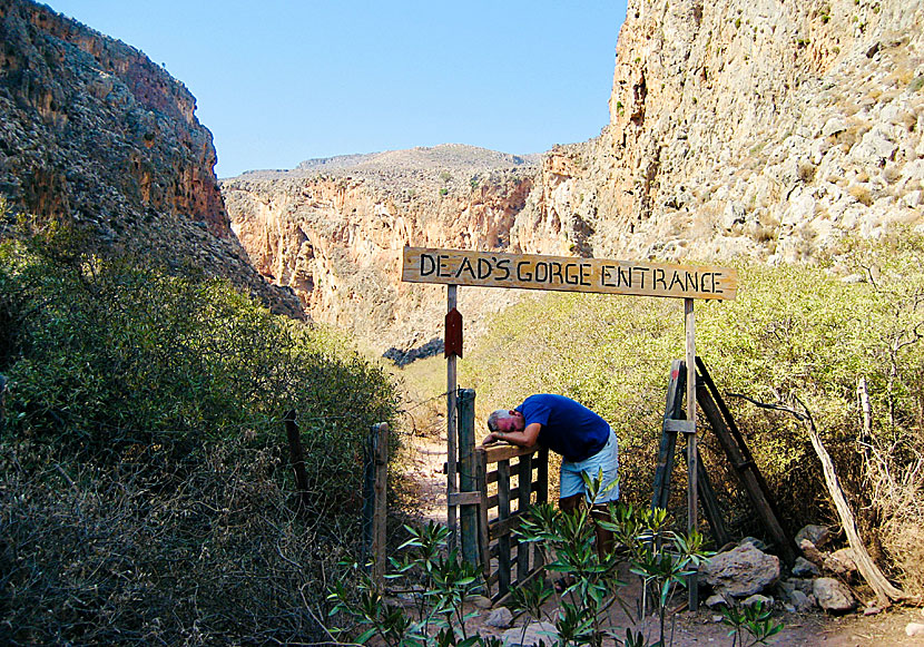 The entrance to the Valley of the Dead in Kato Zakros.