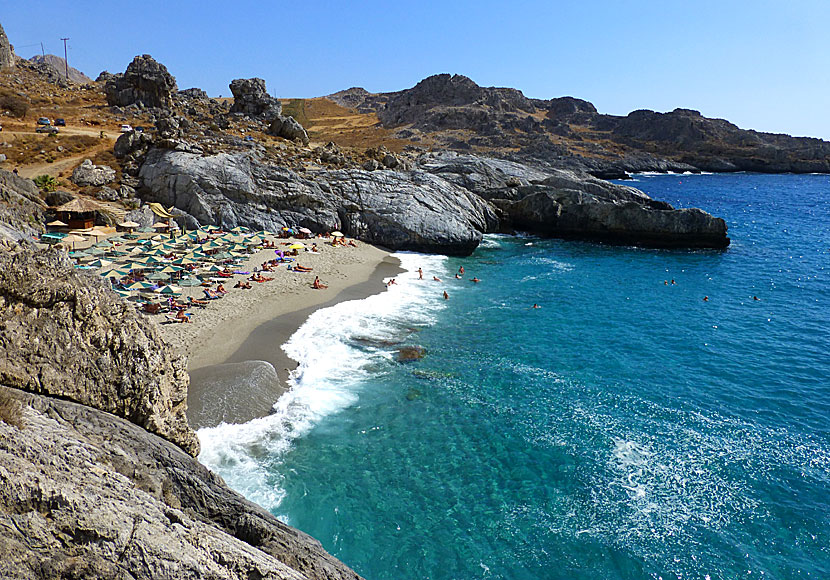 The Nudist beach Amoudaki  close to Plakias in Crete.