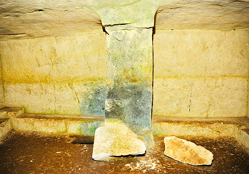 One of the larger tombs at Minoan cemetery of Armeni.