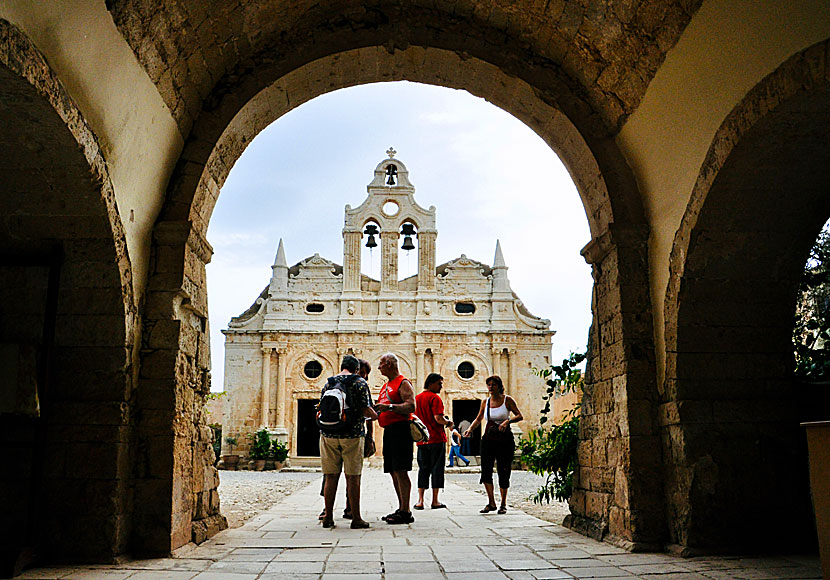 The entrance to the monastery area of ??Arkadi Monastery.