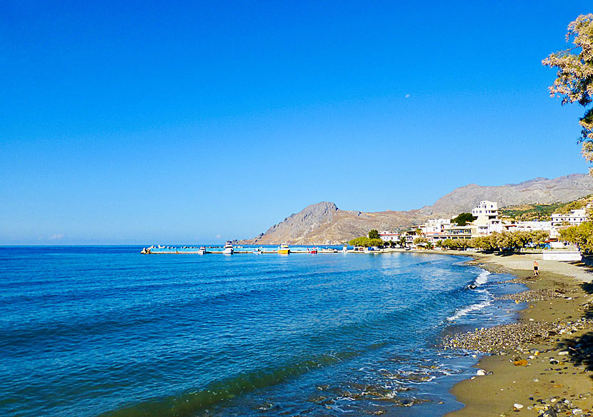 The port of Plakias in Crete.