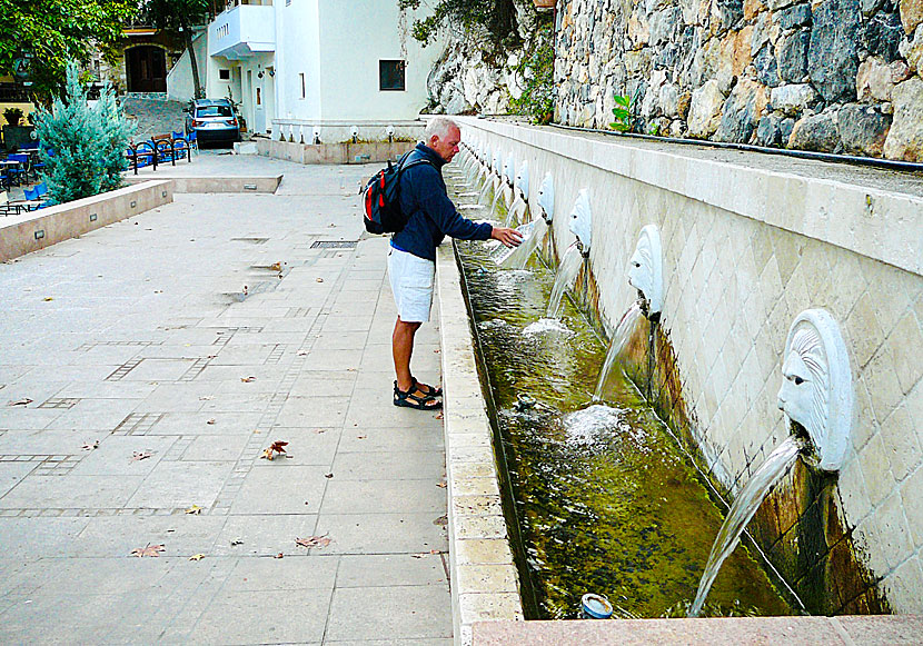 The Lion Fountain in Spili. Crete.