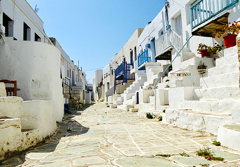 Kastro in Chora on Folegandros in Greece.