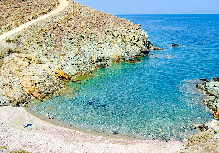Lygaria beach on northern Folegandros in the Cyclades.
