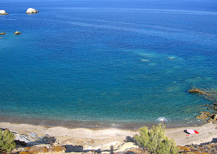 The best beaches on Folegandros. Visentzou beach. 