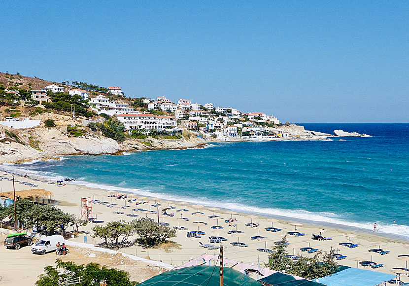 The best beaches on Ikaria. Livadi beach.