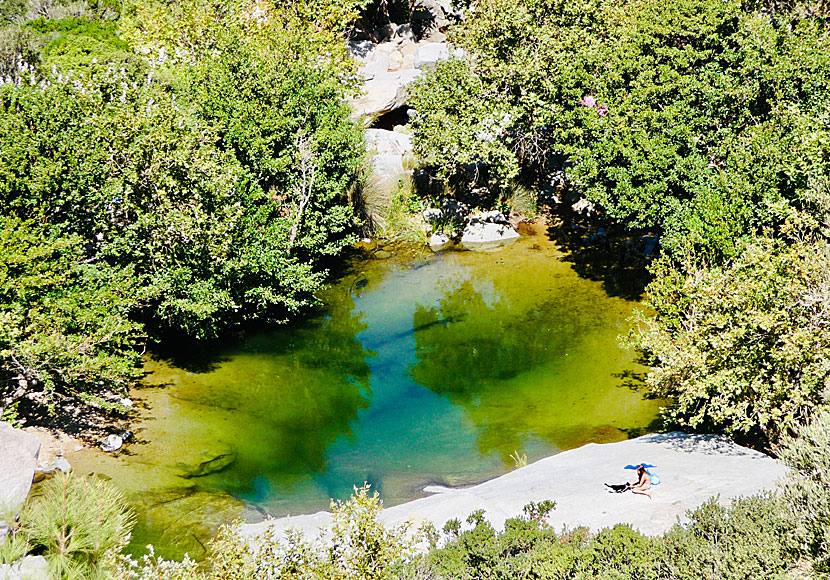 One of the freshwater lakes above Nas on Ikaria in Greece.