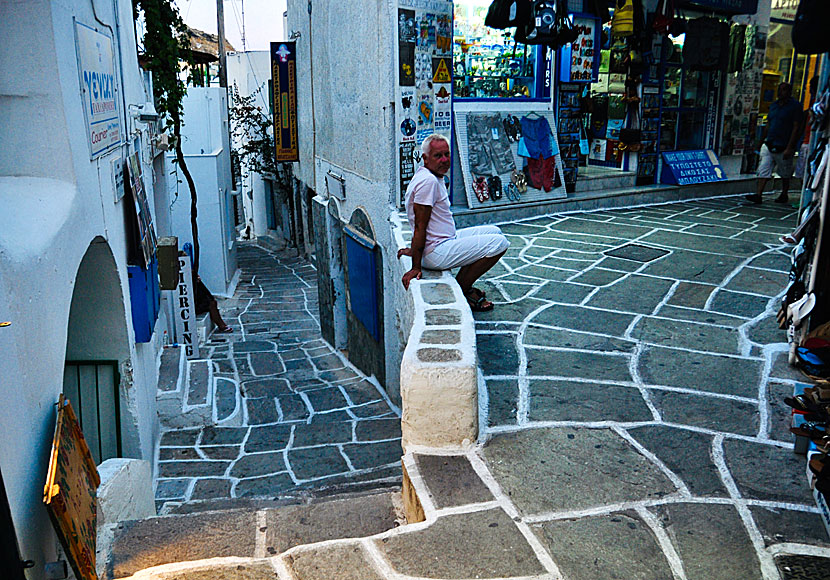 The alley in Chora on Ios where the bar Homer's Cave was located in the 1980s.
