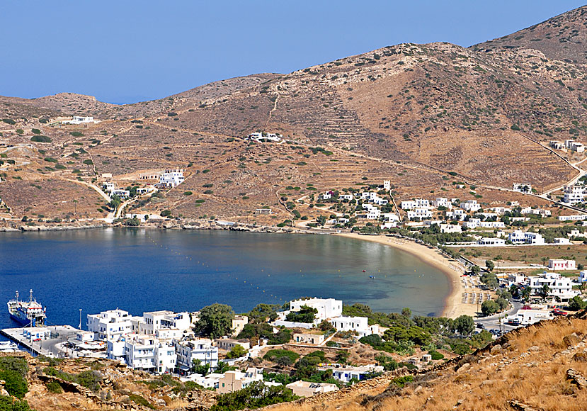 The port and the port beach in Ios.