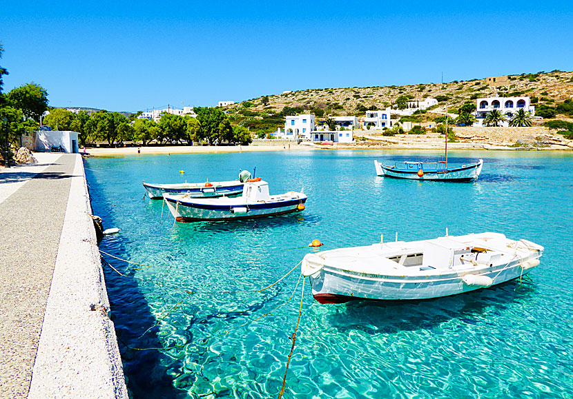 The small marina and beach of Agios Georgios.