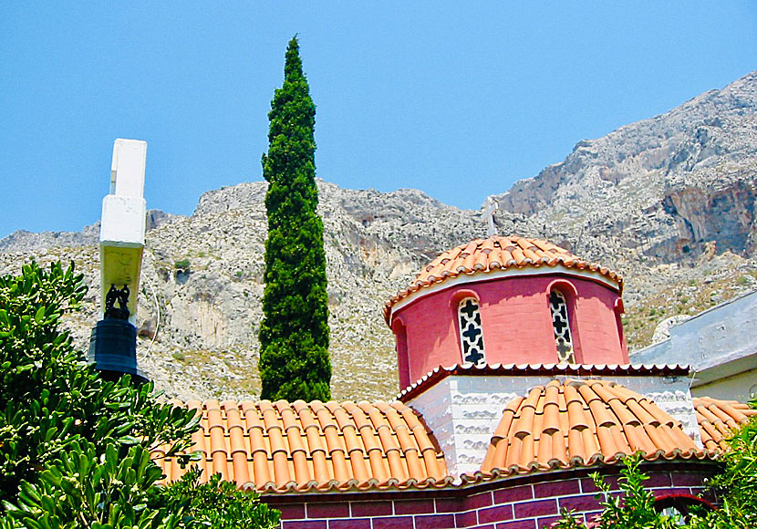 The monastery of Agios Panteleimon cave church on Kalymnos.