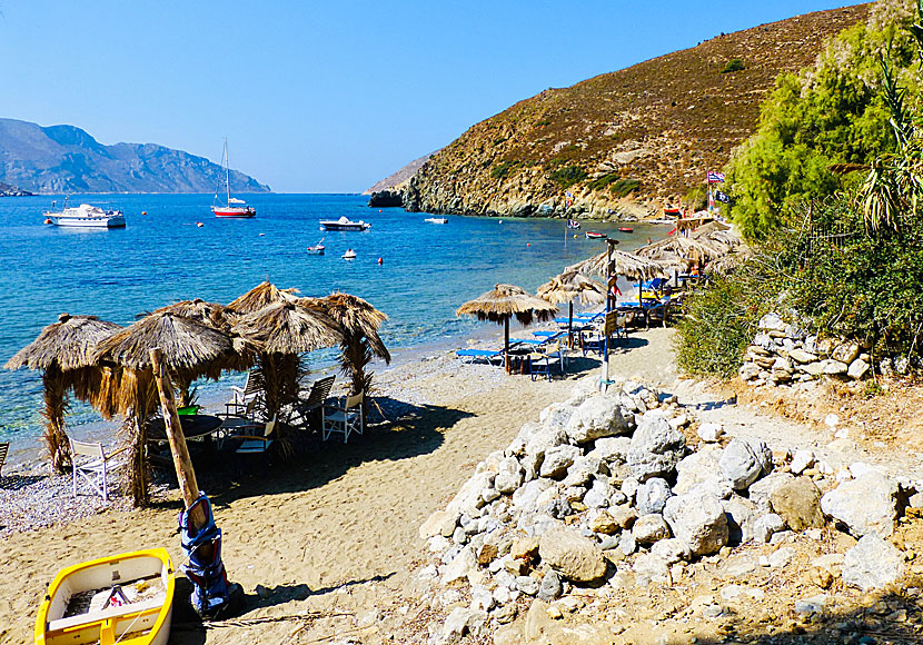 Kalamies beach near Emporios on northern Kalymnos in the Dodecanese.