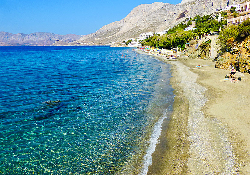 The beach in Massouri. Kalymnos.