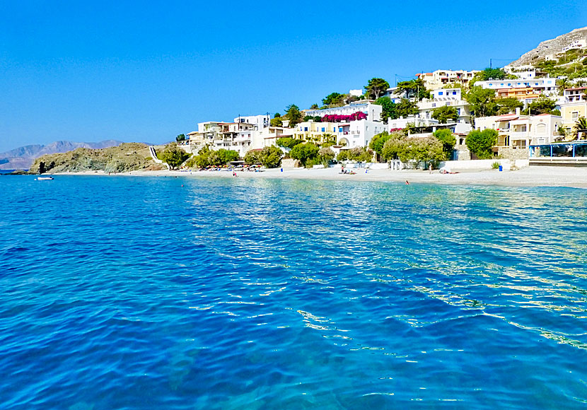 The best beaches on Kalymnos. Myrties beach.