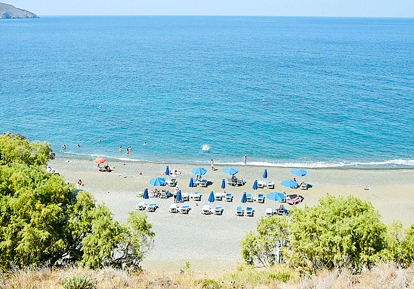 The best beaches on Kalymnos. Platys Gialos beach.