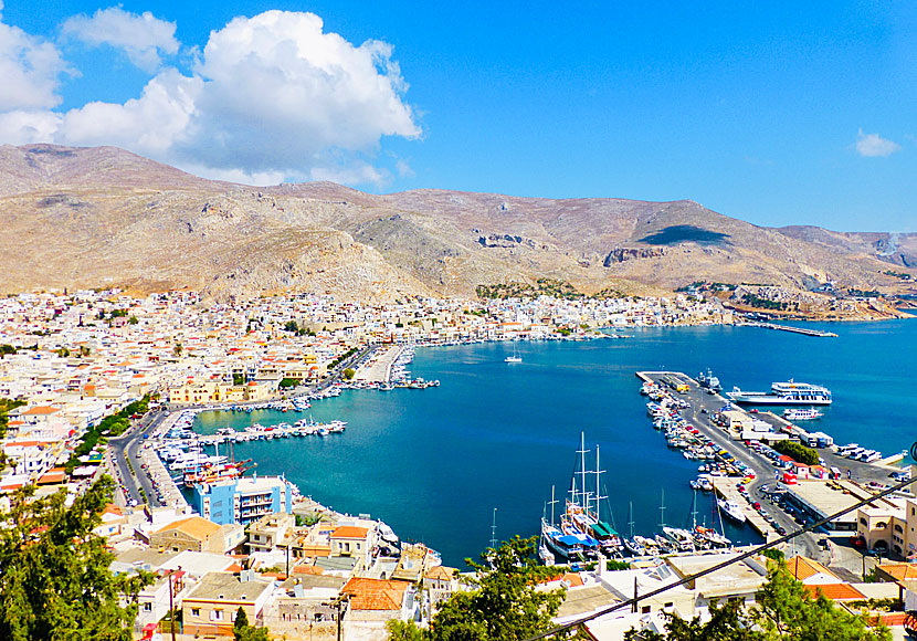 View of the port of Pothia from Agios Savvas.