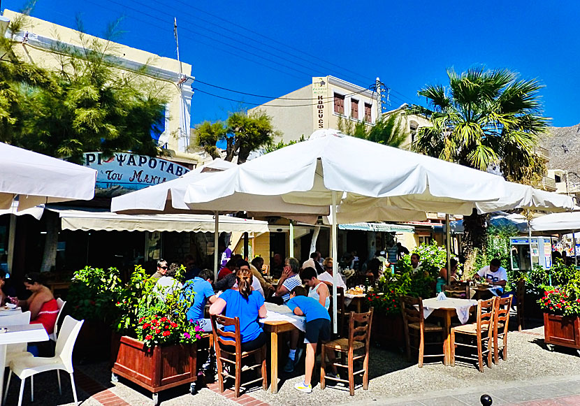 Manias Fish Taverna is one of the best restaurants in Pothia on Kalymnos.
