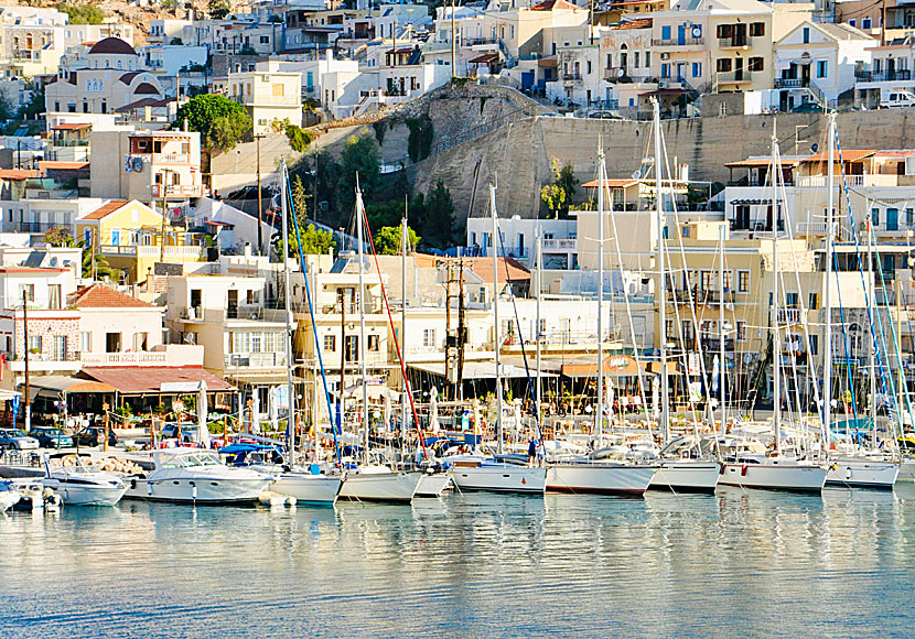Sail to Kalymnos. Pothia is a popular overnight port for sailors.