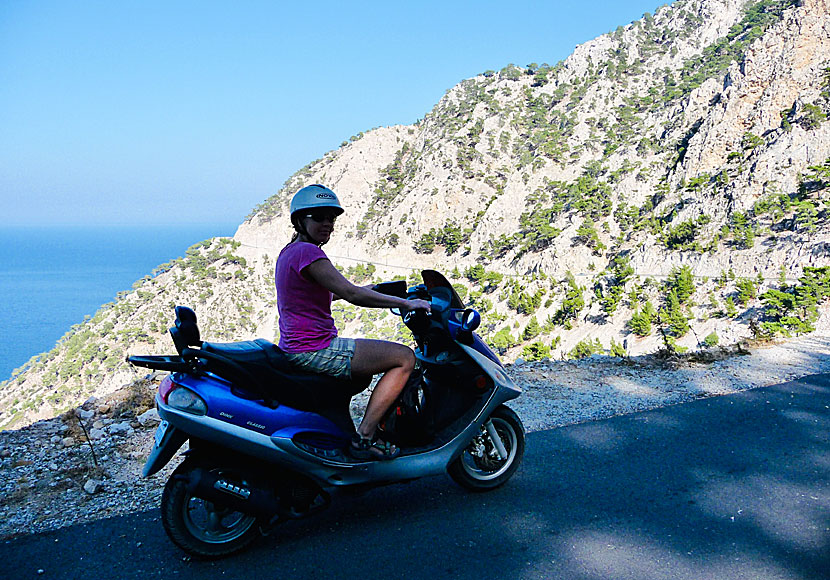 Driving a moped and car, or taking a bus, to Apella beach on Karpathos is excellent.
