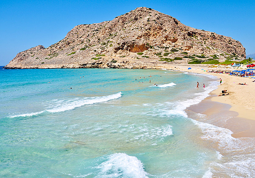 Don't miss Agios Nikolaos beach, located two kilometers south of Finiki on Karpathos.